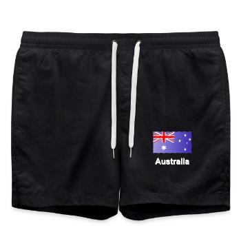 geschenke Australier, Flagge Australien, Australi - Badeshorts - Schwarz - Vorne - AI Model Male 185 light (185cm)