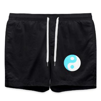 chinesische tradition, chinesisches Yin und Yang - Badeshorts - Schwarz - Vorne - AI Model Male 185 light (185cm)