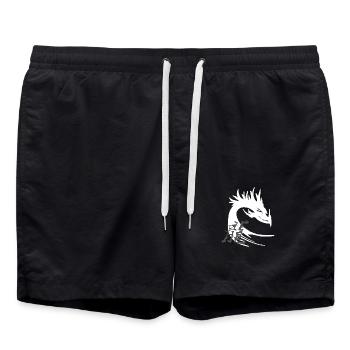 chinesische zeichen, Drachenkopf asiatisch - Badeshorts - Schwarz - Vorne - AI Model Male 185 light (185cm)
