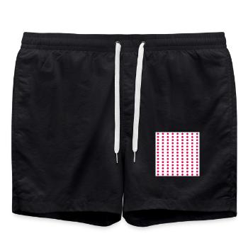 alltagskleidung japan, muster japanische flagge - Badeshorts - Schwarz - Vorne - AI Model Male 185 light (185cm)