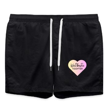 Weltallerbeste Tochter - Badeshorts - Schwarz - Vorne - AI Model Male 185 light (185cm)