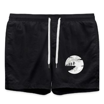 Feier der Mondevolution - Badeshorts - Schwarz - Vorne - AI Model Male 185 light (185cm)