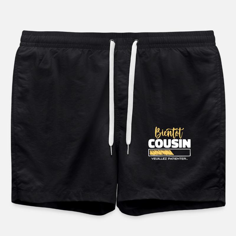 soon cousin please wait - Swim Trunks - black