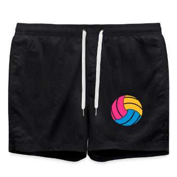 Volleyball - Swim Trunks - black - Front - AI Model Male 185 light (185cm)