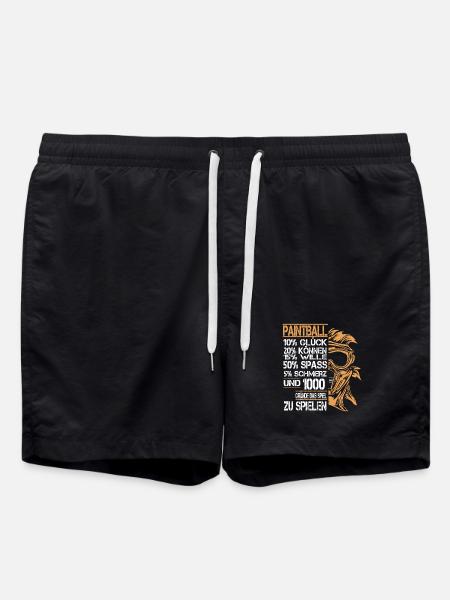Paintball - Badeshorts - Schwarz