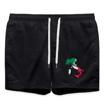 Map of Italy Design - Swim Trunks - black - Front - AI Model Male 185 light (185cm)