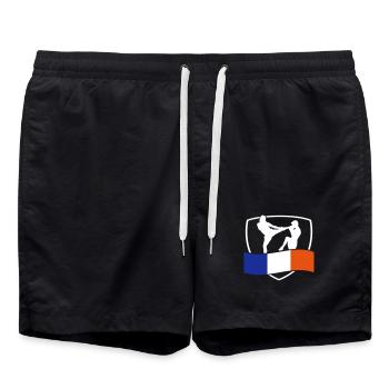 arts martiaux - Short de bain - noir - Devant - AI Model Male 185 light (185cm)