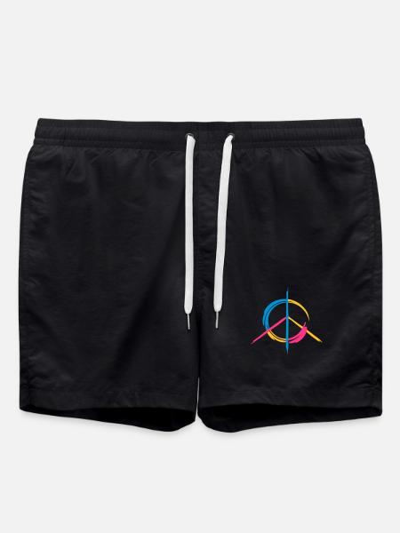 Friedenssymbol - Badeshorts - Schwarz