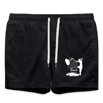 Wisdom with a dancing silhouette - Swim Trunks - black - Front - AI Model Male 185 light (185cm)