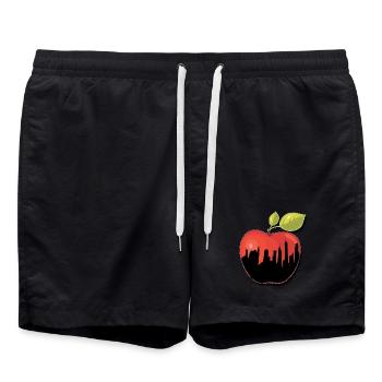BIG APPLE NY New York cadeau de pomme - Short de bain - noir - Devant - AI Model Male 185 light (185cm)