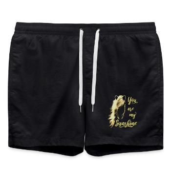 You Are My Sunshine Horse Sunshine Gift - Swim Trunks - black - Front - AI Model Male 185 light (185cm)