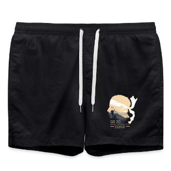 Randonnée corse GR20 GR 20 cadeau randonneurs trek - Short de bain - noir - Devant - AI Model Male 185 light (185cm)