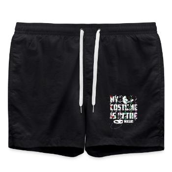 My costumes are in the laundry - Swim Trunks - black - Front - AI Model Male 185 light (185cm)
