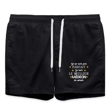 Je suis le meilleur médecin du monde - Short de bain - noir - Devant - AI Model Male 185 light (185cm)