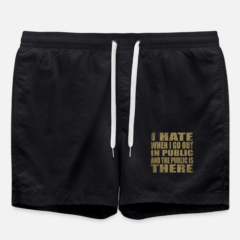 cool quote - Swim Trunks - black