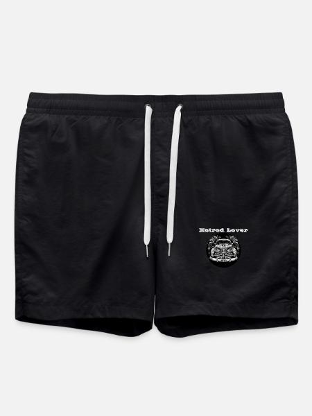 Hotrod Lover white - Swim Trunks - black