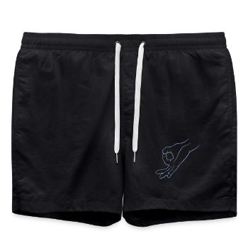 Trou de signalisation manuelle dans un jeu d’enfant - Short de bain - noir - Devant - AI Model Male 185 light (185cm)