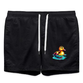 Caneton Canard Canard - Short de bain - noir - Devant - AI Model Male 185 light (185cm)