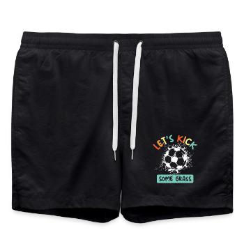 Équipe de football Championnat d’Europe dictons drôles couleurs colorées icône - Short de bain - noir - Devant - AI Model Male 185 light (185cm)