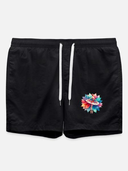 Ballet dancer with tutu - Swim Trunks - black