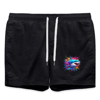 Requin - Short de bain - noir - Devant - AI Model Male 185 light (185cm)
