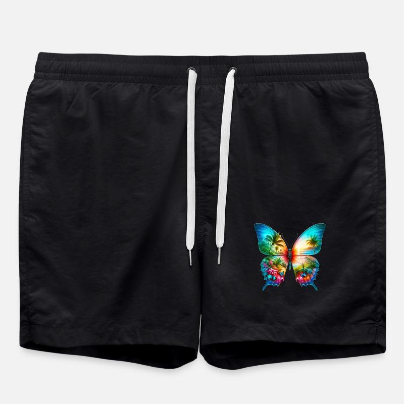 Butterfly - Swim Trunks - black