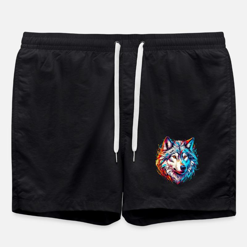 Wolf - Badeshorts - Schwarz