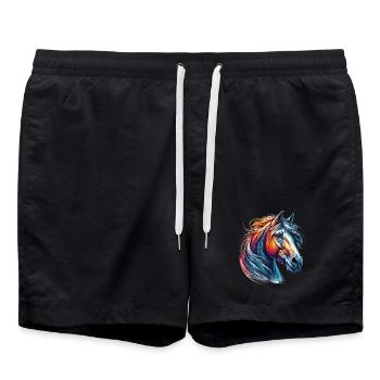 Cheval - Short de bain - noir - Devant - AI Model Male 185 light (185cm)