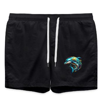 Delfin - Badeshorts - Schwarz - Vorne - AI Model Male 185 light (185cm)