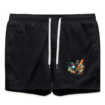Hummingbird - Swim Trunks - black - Front - AI Model Male 185 light (185cm)