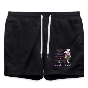 Alles liebe zum Muttertag - Badeshorts - Schwarz - Vorne - AI Model Male 185 light (185cm)