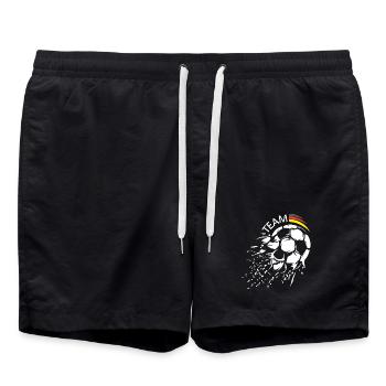 Icône du logo de l’explosion du ballon de football de l’équipe d’Allemagne - Short de bain - noir - Devant - AI Model Male 185 light (185cm)