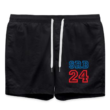 Serbie Serbien - Short de bain - noir - Devant - AI Model Male 185 light (185cm)