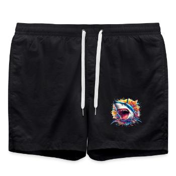 Requin - Short de bain - noir - Devant - AI Model Male 185 light (185cm)