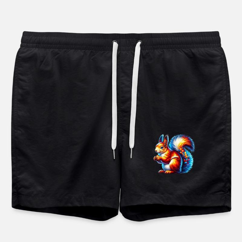 Eichhörnchen - Badeshorts - Schwarz