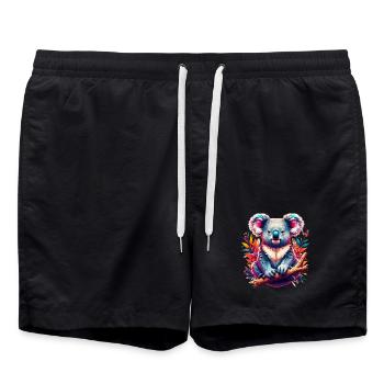 Koala - Short de bain - noir - Devant - AI Model Male 185 light (185cm)