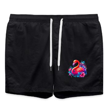 Flamant - Short de bain - noir - Devant - AI Model Male 185 light (185cm)