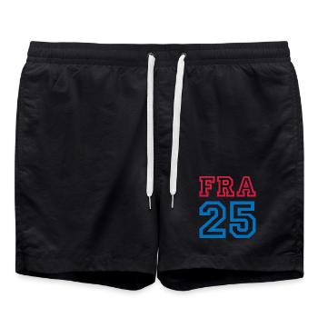 FRANCE - Short de bain - noir - Devant - AI Model Male 185 light (185cm)