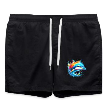 Dauphin - Short de bain - noir - Devant - AI Model Male 185 light (185cm)