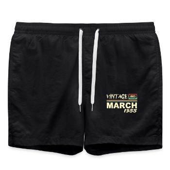 Mars 1955 - March 1955 - Short de bain - noir - Devant - AI Model Male 185 light (185cm)
