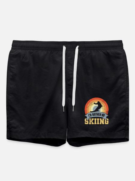Skier's saying - Swim Trunks - black