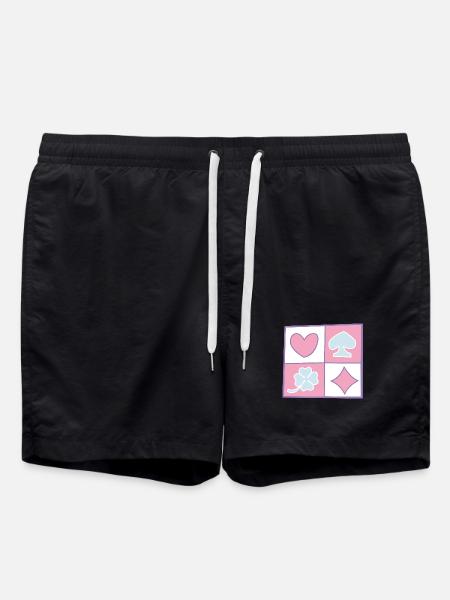 Checkerboard by helfspawn - Swim Trunks - black