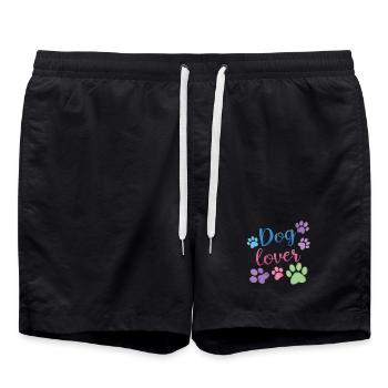 Dog Lovers - Swim Trunks - black - Front - AI Model Male 185 light (185cm)