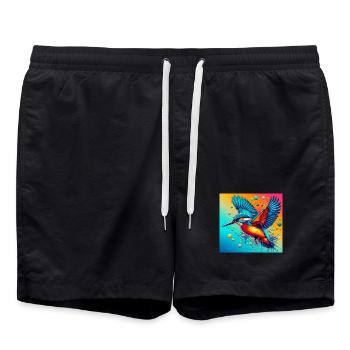 martin-pêcheur - Short de bain - noir - Devant - AI Model Male 185 light (185cm)