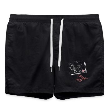Thank you - Swim Trunks - black - Front - AI Model Male 185 light (185cm)
