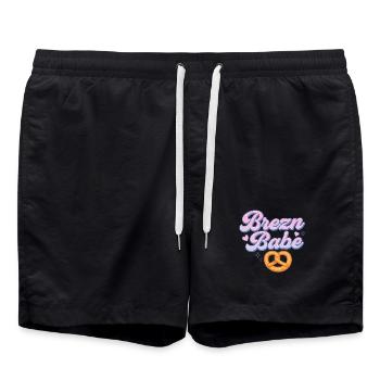 brezn babe / bretzel / fille du Bayern - Short de bain - noir - Devant - AI Model Male 185 light (185cm)