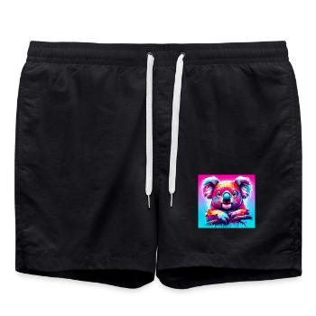 Koala - Short de bain - noir - Devant - AI Model Male 185 light (185cm)
