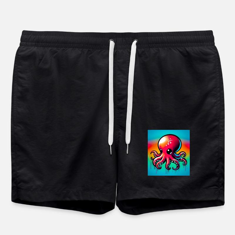 Octopus - Swim Trunks - black
