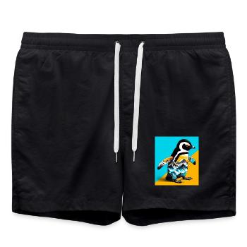 pingouin - Short de bain - noir - Devant - AI Model Male 185 light (185cm)