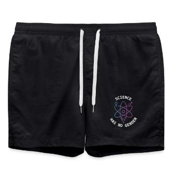 Science has no gender pour femmes et hommes - Short de bain - noir - Devant - AI Model Male 185 light (185cm)